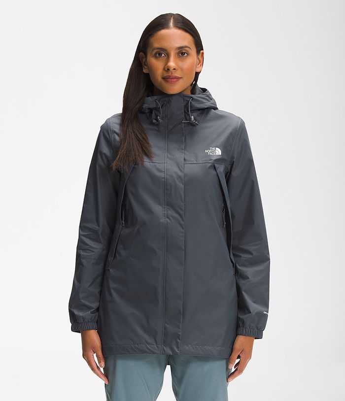 The North Face Rain Jacket Antora Parka Grey - Womens - Thailand MAKPG-1059